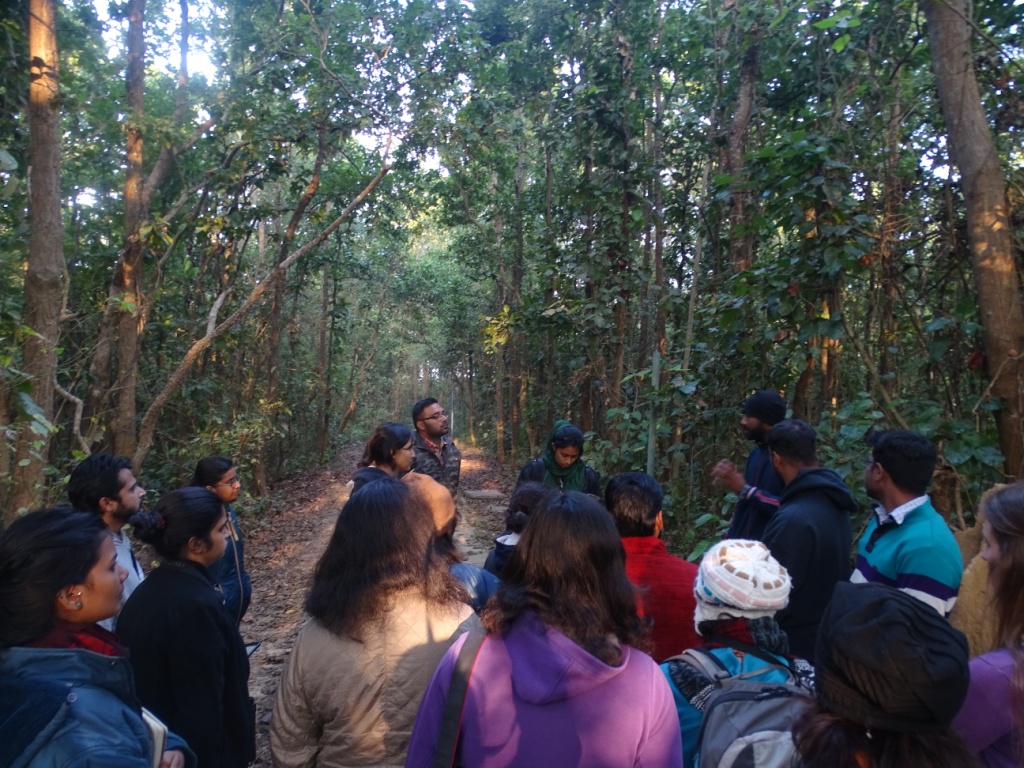 Amit talks about Himalayan plants on thennature trail icecaps