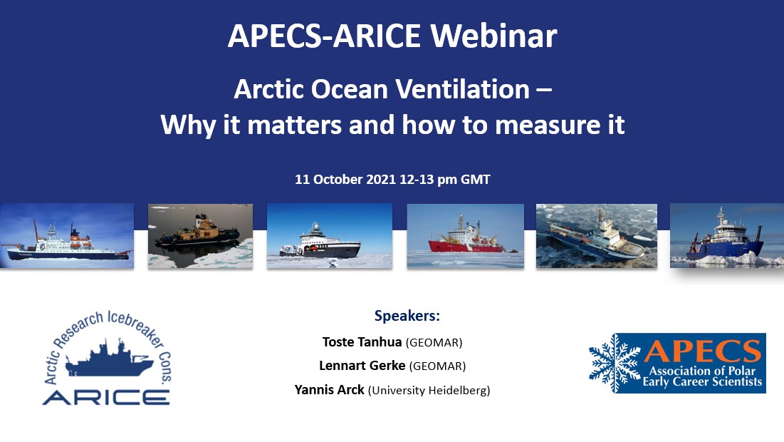 424 APECS ARICE Webinar Arctic Ocean Ventilation Flyer