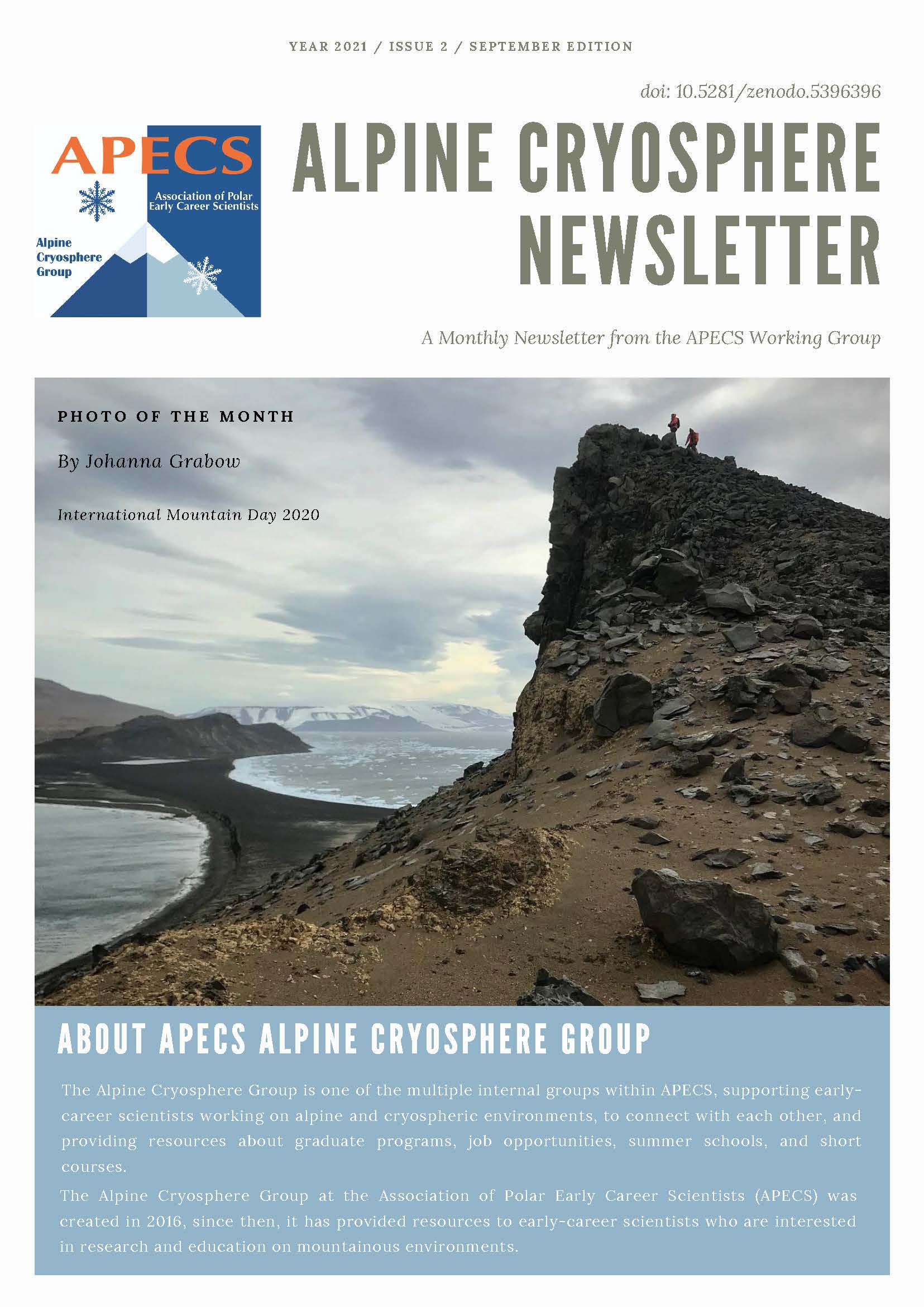 Alpine Cryosphere Newsletter September 2021